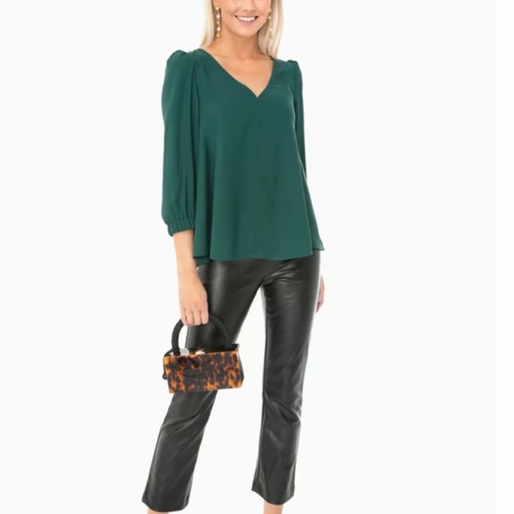 Tuckernuck | Hollis dark teal blouse (S)